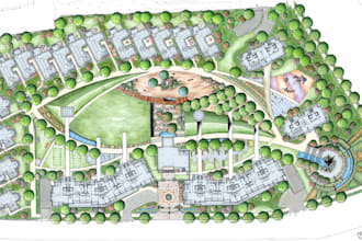 draw 2d plant plan, terrace, rooftop garden, rv map, landscape with sketchup