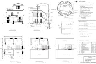 do architecture and civil structural drawing licensed stanped for city permit