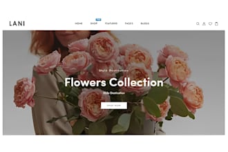 design flower shopify store flower website florist store bouquet website