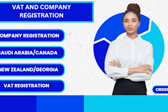 company and vat registration in saudi arabia, new zealand, canada, georgia, uk