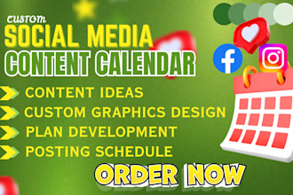 create a 30 day content calendar with captions for instagram or facebook