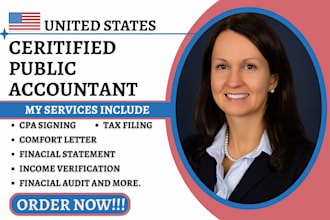 provide US CPA mortgage comfort letter income verification for self employment