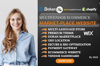 design, redesign ecommerce woocommerce multivendor ecommerce marketplace website