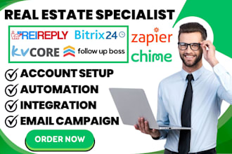 do real estate rei reply kvcore bitrix24 chime follow up boss zapier integration