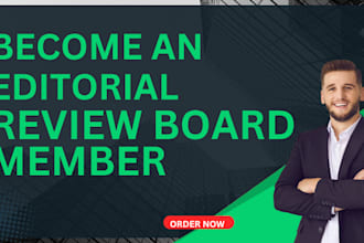 help you join the editorial boardas a reviewer for a reputable journal