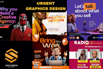 do urgent social flyer poster custom graphic design, redesign