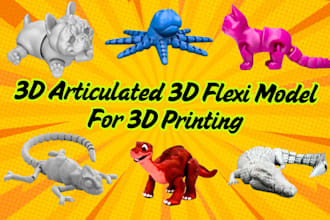 sculpt 3d articulated model bjd model 3d toy flexi model for 3d printing