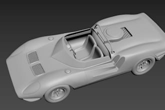 create racer midget racer ready for 3d printing, aircraft, 3d military fivem car