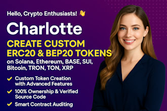 create ethereum erc20 spi bep20 evm bsc xrp raydium custom token sol  sui launch