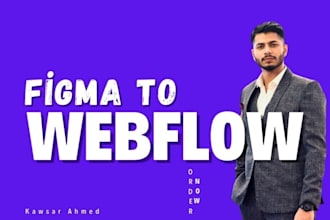 convert figma design into a responsive webflow site using client first and cms