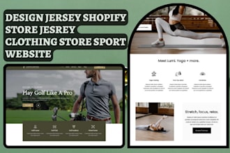 build jersey shopify store sport wear accessories website sport website