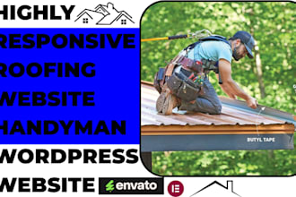 design roofing website roofing repair handyman wordpress website