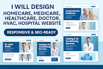 design homecare, medical, healthcare, doctor, hvac, and hospital website