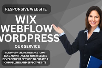 design or redesign  webflow wix wordpress website
