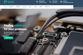 build squarespace electronics website gadget repair computer repair website