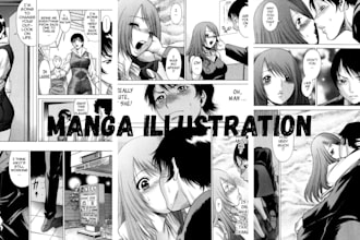 draw detailed japanese manga anime manhwa nsfw illustration of your manga pages
