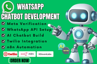 build whatsapp ai chatbot whatsapp api n8n workflows automation manychat twilio