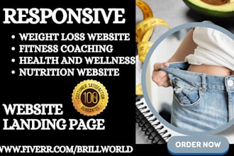 design best weight loss website fitness diet coaching nutrition wellness website