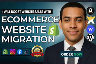 migrate webflow, wordpress, wix, amazon to shopify website, ecommerce migration