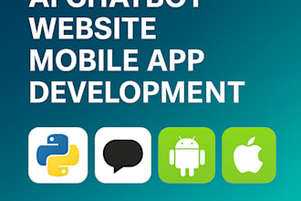 script python bot ai chatbot website mobile app development ios app android app