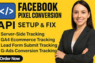 setup or fix facebook pixel coversation API shopify ga4, tiktok, google analytic