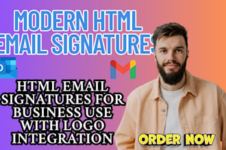 design modern email signatures for business use logo integration outlook gmail