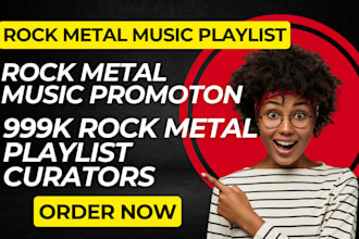skyrocket your music with placement to 999k rock metal music playlist curators