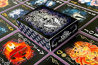 do custom 52 playing card game deck poker card uno joker card box rule book