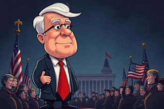 create a political cartoon or illustration