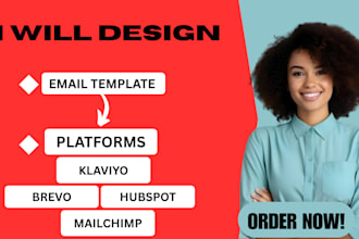 design email templates on mailchimp klaviyo brevo and hubspot