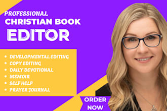edit christian book daily devotional memoir, journal developmental book editor