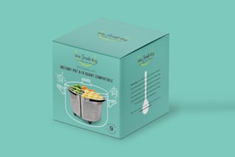 design custom product packaging and label with mockup