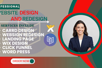 design or redesign wix website, carrd landing page, and wix online store