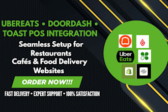 integrate ubereats, doordash, toast pos with your restaurant website