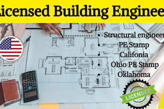do structural engineer, california, ohio, oklahoma pe stamp for city permit