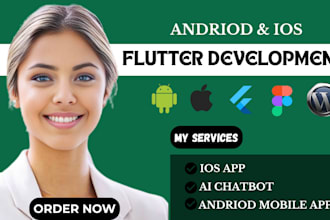 develop professional flutter ios and android app with modern UI and UX
