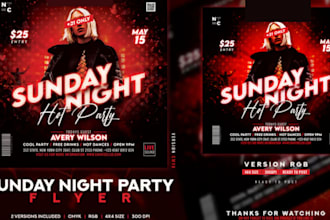 design a modern event flyer, bar flyer, music flyer, night club, dj party show