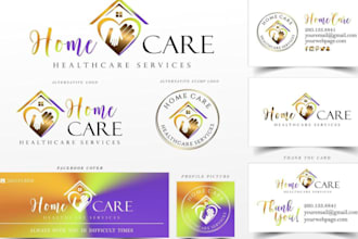 design home care logo  health care nursing  design home care website