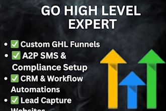 gohighlevel a2p high level funnel website expert ghl workflow automation crm