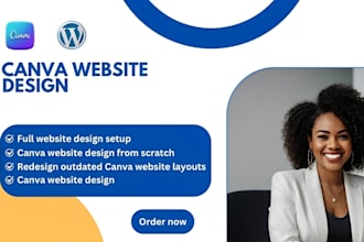 design canva website landing page canva mockup redesign migrate to wordpress