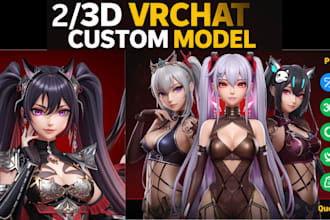 custom vtuber model live2d rigging 3d vtuber avatar anime vtuber design