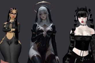create custom 3d vr chat avatar, furry avatar 3d vtuber model vrc avatar, 3d vrc