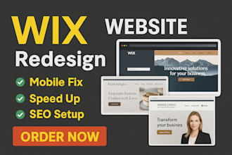 redesign your wix website to look professional, mobile responsive and SEO opt