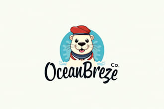 design sea seal mascot logo with unlimited revision