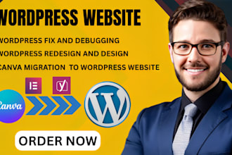 convert canva to wordpress redesign fix wordpress website responsive design fix