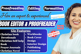 proofread, edit and format your christian book, prayer journal, workbook,for kdp