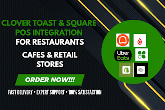 setup clover pos, toast, lightspeed, square pos and website integration