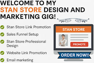 promote website link stan store sales funnel stan store design store marketing