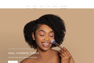 design skincare shopify store skin care website cosmetic store beauty website