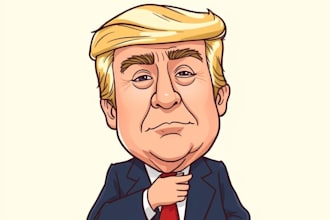illustrate political cartoon and caricature